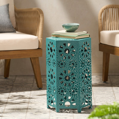 Table d'appoint hexagonale pour l'extérieur et l'intérieur
