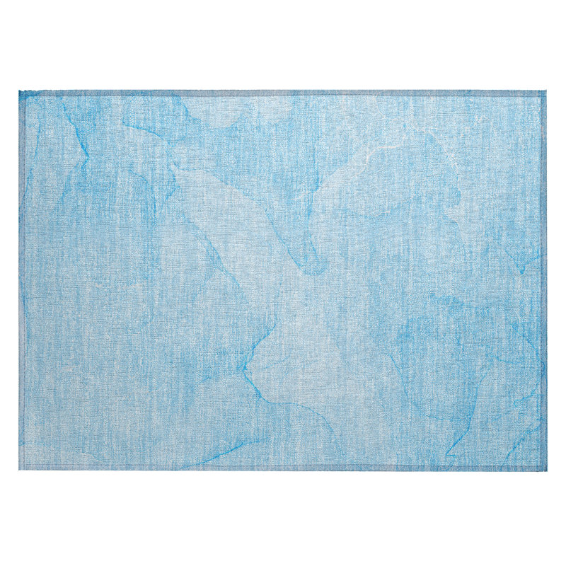 Tapis extérieur lavable antidérapant bleu 2 pi x 3 pi
