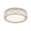 Hylan - Plafonnier encastré à DEL intégré - Finition chrome - Abat-jour diffuseur en cristal-372463410-372463404