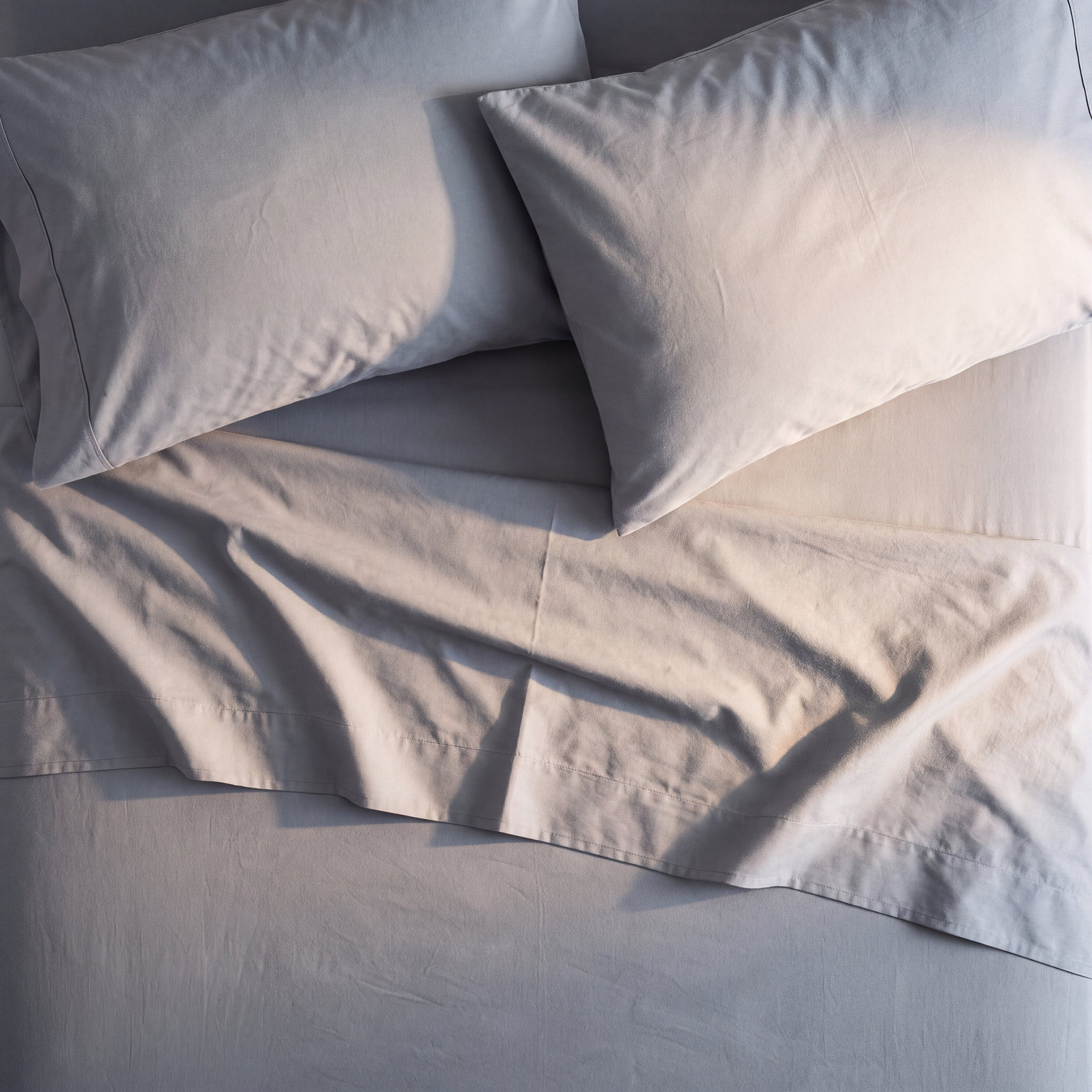 Marigot Cotton Blend Sheet Set, Full Sheet Set with 2 Pillowcases, Slate