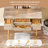 LED Vanity Desk With Stool And Storage