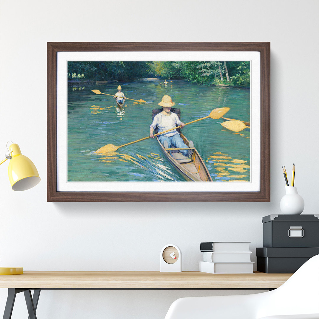 Skiffs on the Yerres by Gustave Caillebotte - Picture Frame Painting