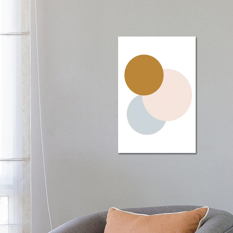 Jewel Abstract Circles by Leah Straatsma - Print on Canvas, Wrapped Canvas, 66.04cm H x 45.72cm W x 3.81cm D