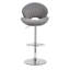 Ensemble de 2 tabourets de bar - tabourets réglables avec dossier et repose-pieds, chaises de bar à hauteur de comptoir pour cuisine, pub - gris