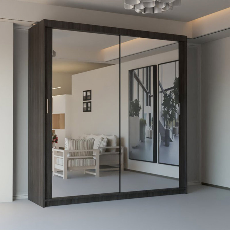 Antoumann 3 Door Manufactured Wood Wardrobe, Wenge