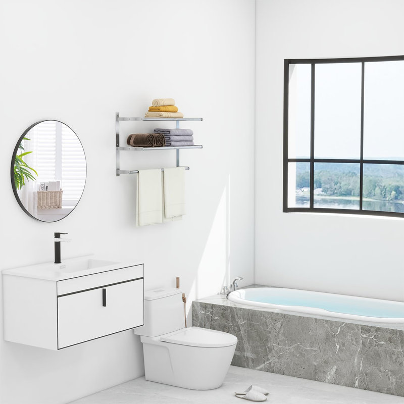 Wall Towel Rack, Brushed Nickel