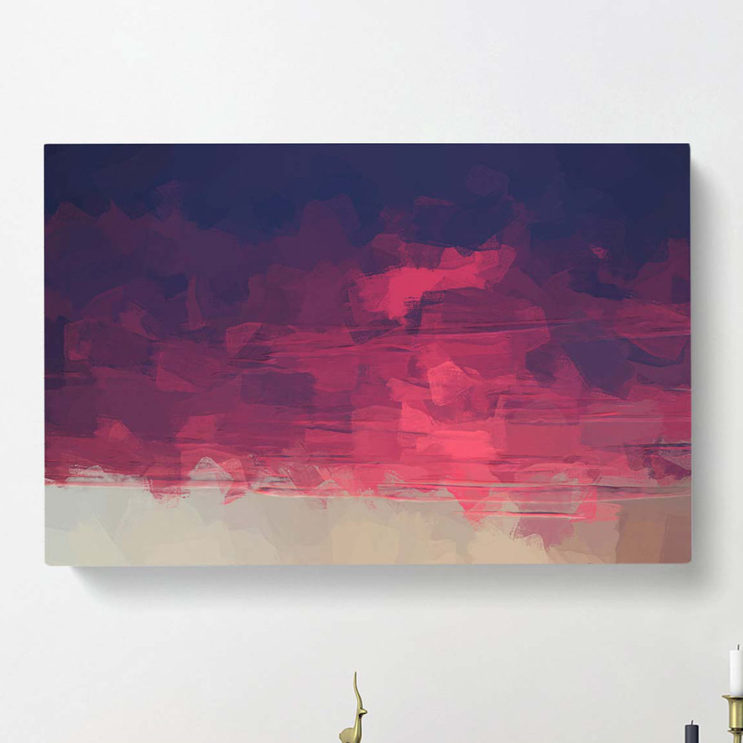 Burning Clouds in Abstract - Wrapped Canvas