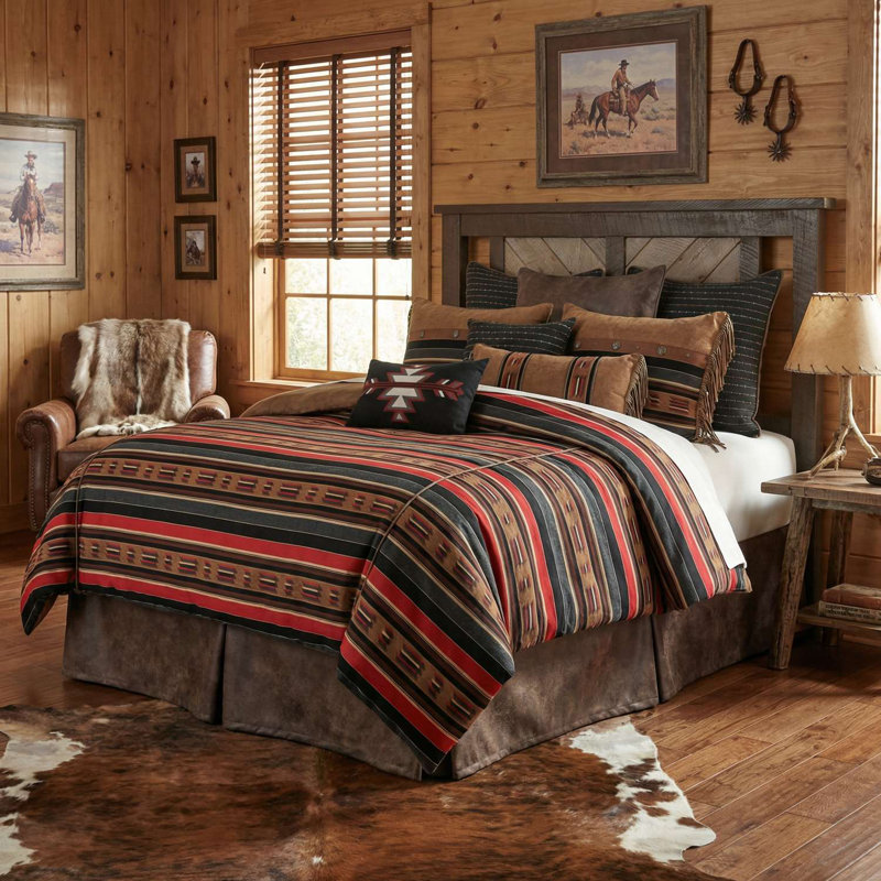 Wooded River Sun Valley Mojave - ensemble de valeur - super très grand, Housse de couette très grand super + 5 taies déc