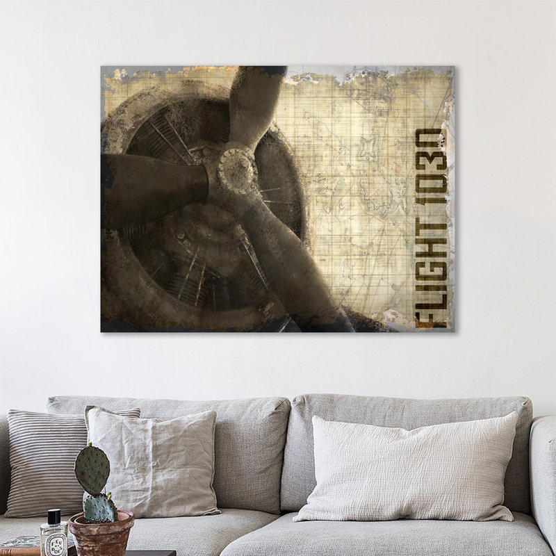 Vintage Flight 1030 by Kimberly Allen - Wrapped Canvas Print, 38cm H x 51cm W x 4cm D