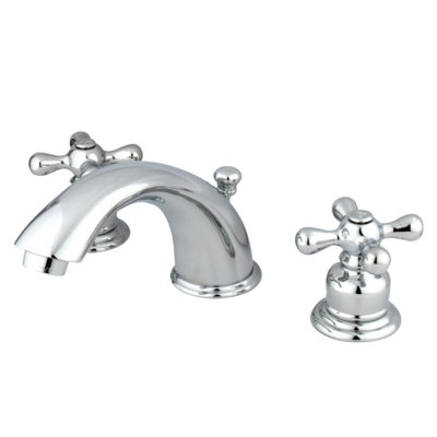 Kingston Brass Victorian Two-Handle 3-Hole Deck Mount Widespread Bathroom Faucet with Retail Pop-Up Drain