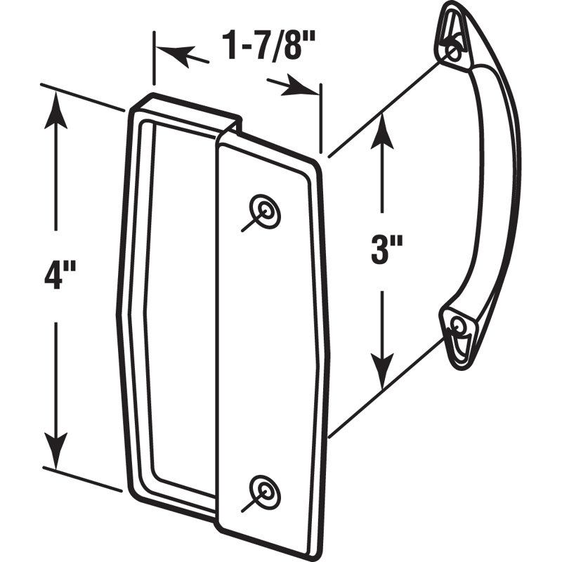 Prime-Line Sliding Screen Door Black Inside Handle, Chrome Outside Handle (Single Pack)