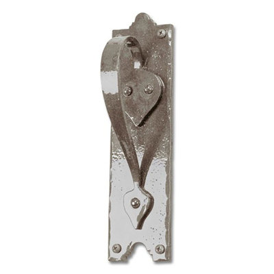 Poignée de porte en boucle forgée à la main avec plaque arrière