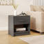 2 tables de chevet avec table d'appoint et tablette de rangement coulissante-1213706573