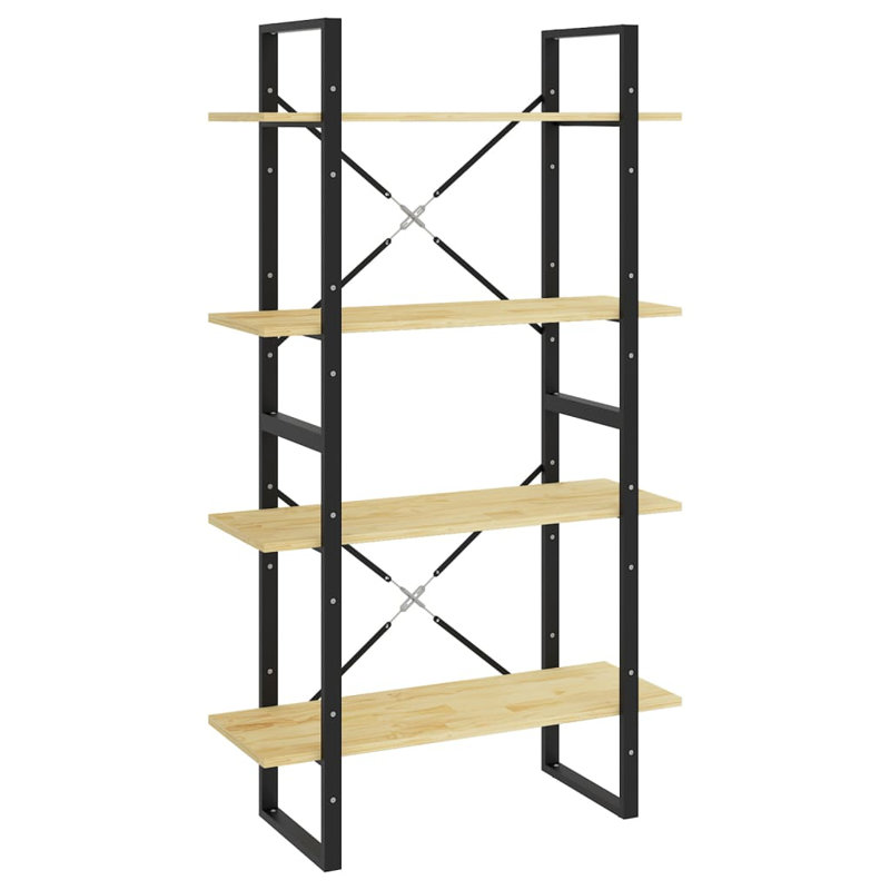 Bibliothèque standard en bois massif Jimie, Brun