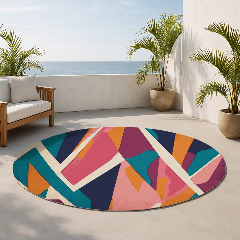 Tapis intérieur et extérieur Plasma Spectrum, Rond 5 pi