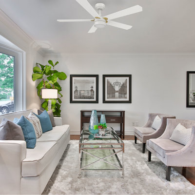 Granby 52'''' Smart Ceiling Fan With Remote, Light Kit IncludedWorks With Google Assistant And Amazon Alexa,Siri Shortcut.