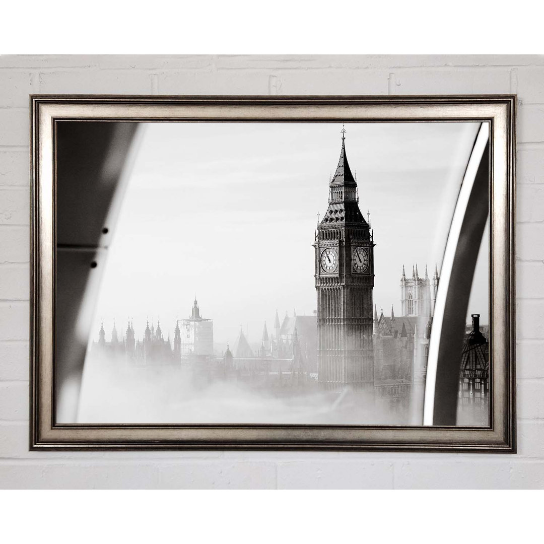 Big Ben Through The London Eye Mist - Einzelner Bilderrahmen Kunstdrucke