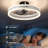 20 inch Low Profile White Dimmable LED Ceiling Fan Light with Remote Control for Dinning Room and Bedroom-698195225