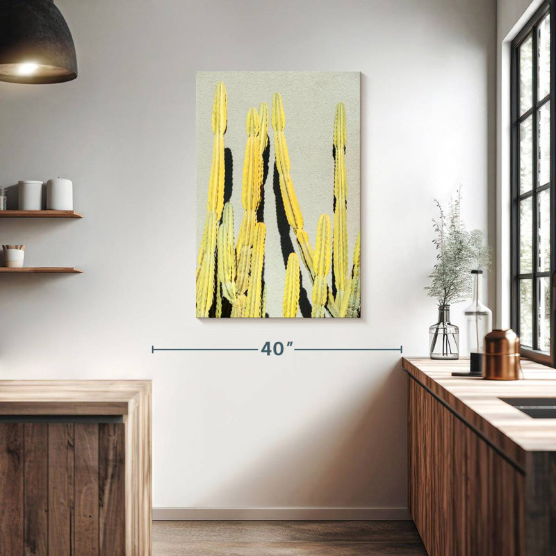Harnek Yellow Cactus, 39" H x 26" W