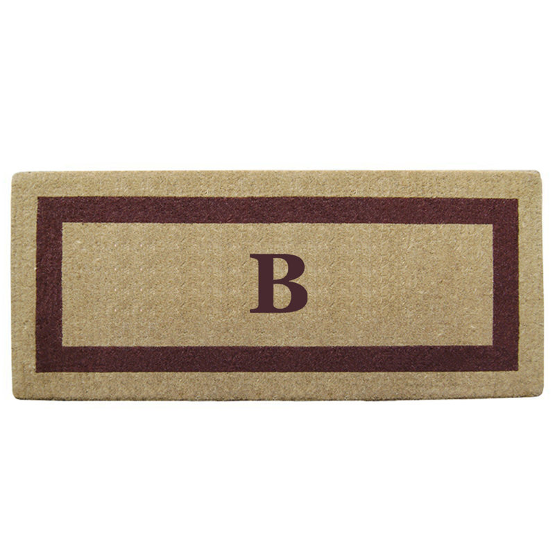 Tapis de porte antidérapant pour l'extérieur, Brun, B, L 22 po x L 36 po