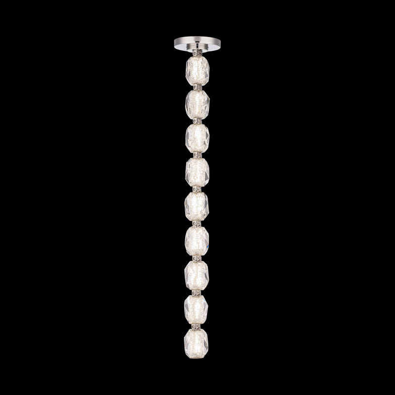 Seduction LED Pendant, 33.6" H x 2.63" W x 2.63" D, Polished Nickel, Slim
