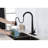 Pull Down Kitchen Tap - Stainless Steel, High Arc, Single Handle, , Matt Black Arc Faucet , Advanced Feature,-125036353