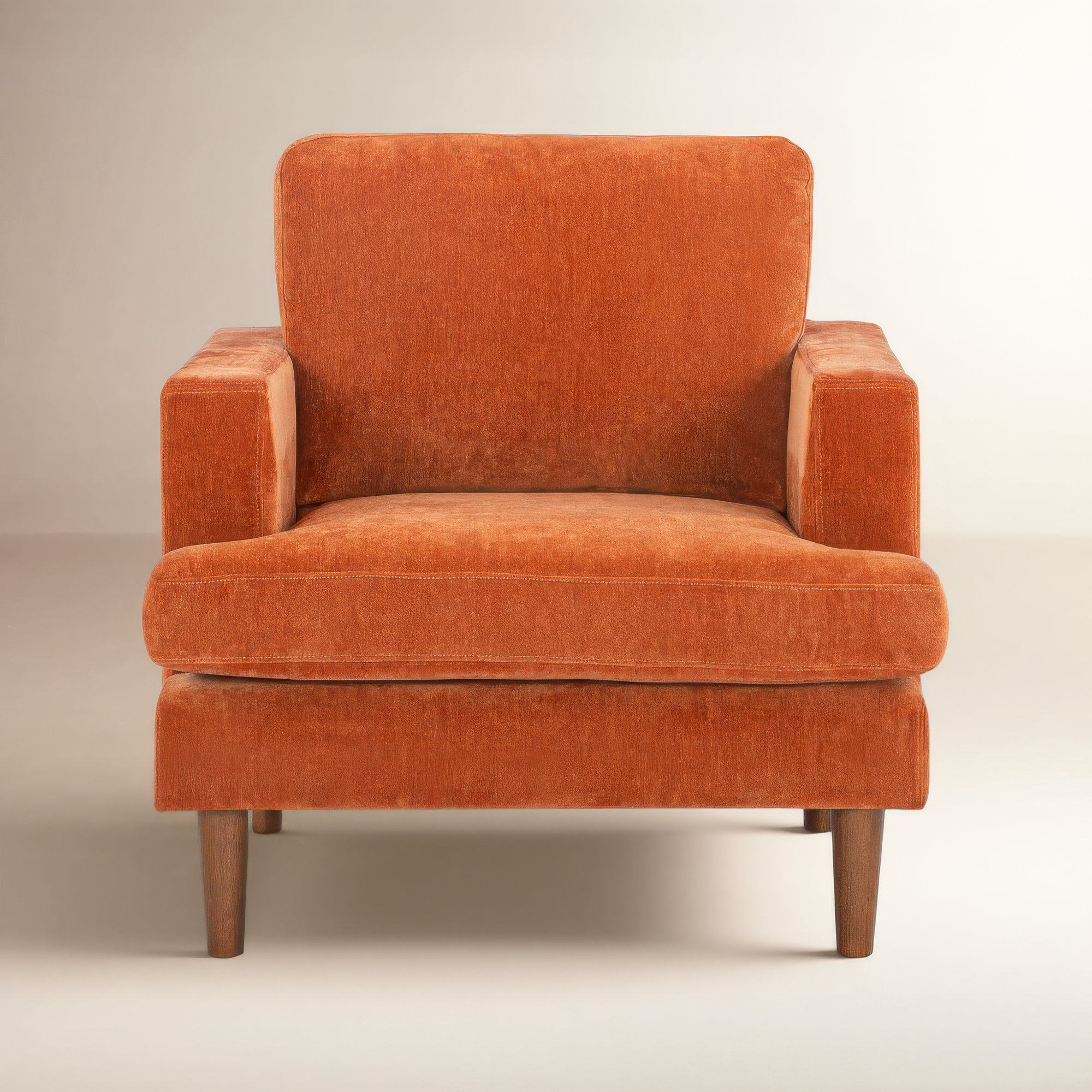 Laguna Upholstered Armchair, Rust Performance Chenille