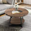 Jahaira Round Coffee Table with 2-Tier Storage Shelves-478800544