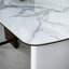 Marble Top Metal Base Dining Table