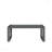 44" X 22" All-Weather Aluminum Outdoor Gray Coffee Table With Tempered Glass Top