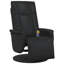 Fauteuil inclinable de massage Vidaxl, similicuir noir, métal, contreplaqué standard-1549920259