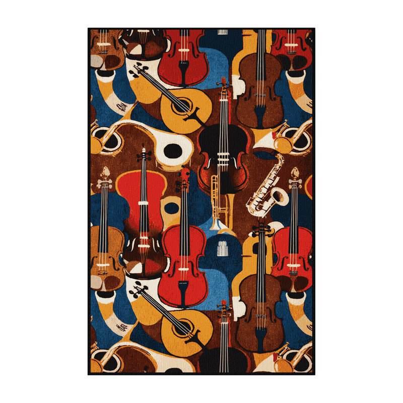  Tapis lavable pour instruments de musique, Rectangulaire 8 pi x 10 pi