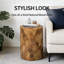 Table de bout cylindrique en bois massif