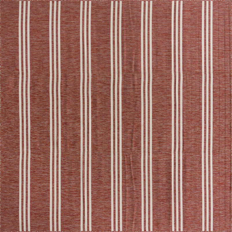 Tapis d'extérieur couleur rouille, Carré 10 pi 8 po