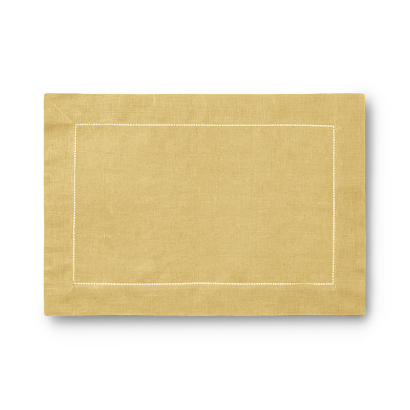 Festival Linen Rectangle Placemats, Butter