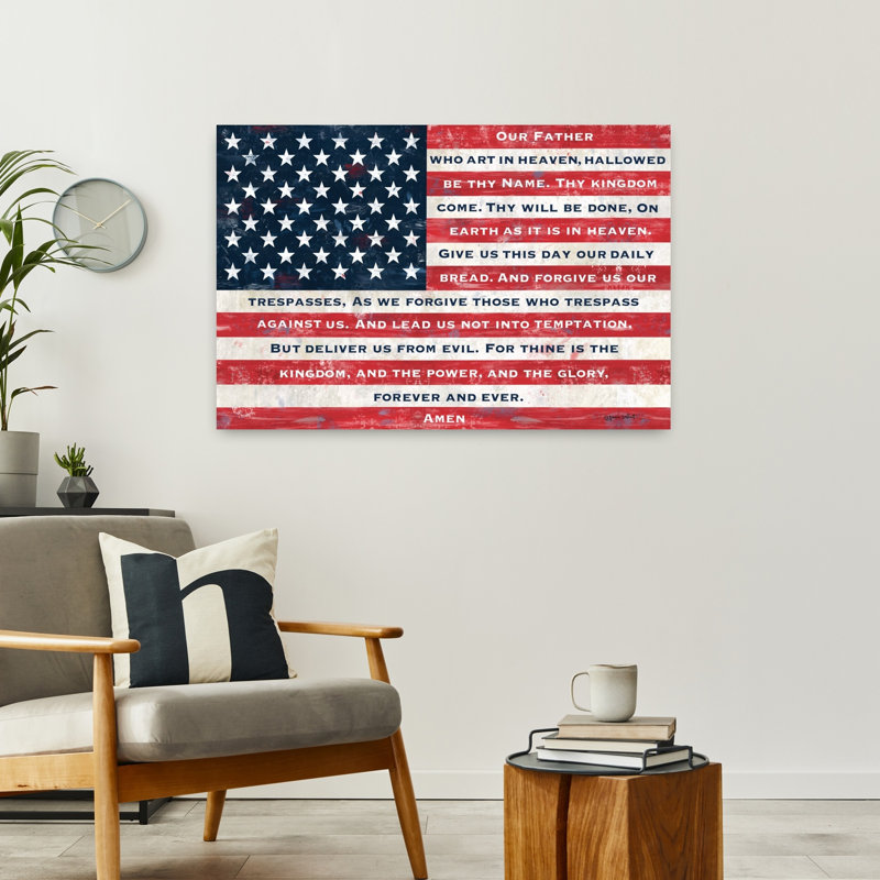 Our Our Flag, art contemporain, H 24 po x l 36 po