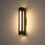 Modern Black Rectangular Linear LED Outdoor Wall Light