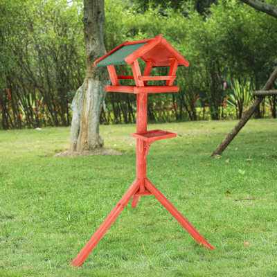 Moaaz Wood Deck Tray Bird Feeder