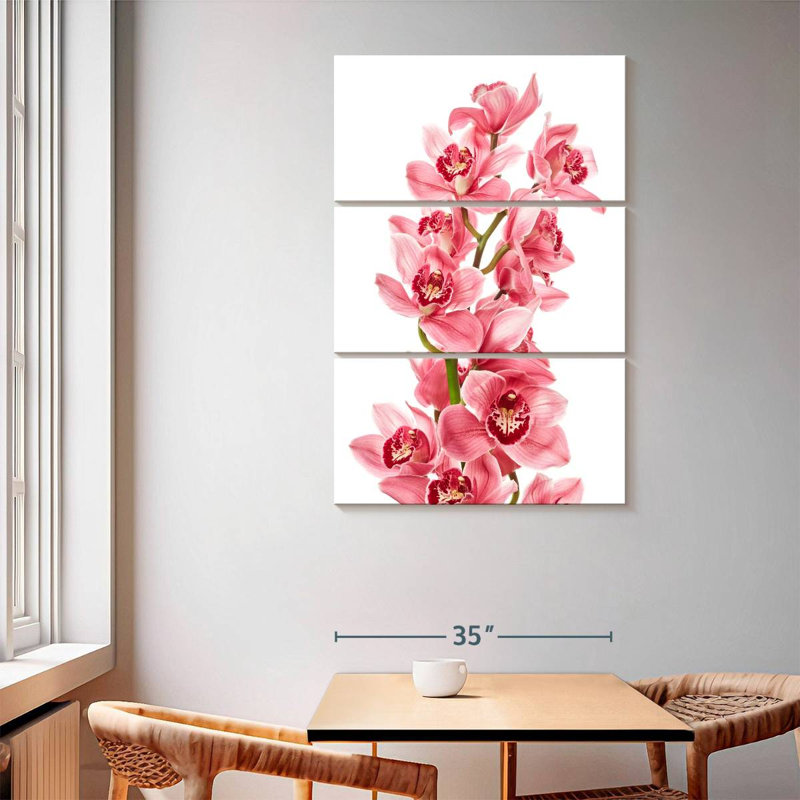Harnek Pink Orchids, 65" H x 42" W