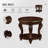 Cherry Wood Coloured Living Room Coffee Table Three Piece Set | Tea Table+double-sided Table Combination, Suitable For Small Spaces Such As Offices, Living Rooms, Apartments, Etc., Easy To Assemble