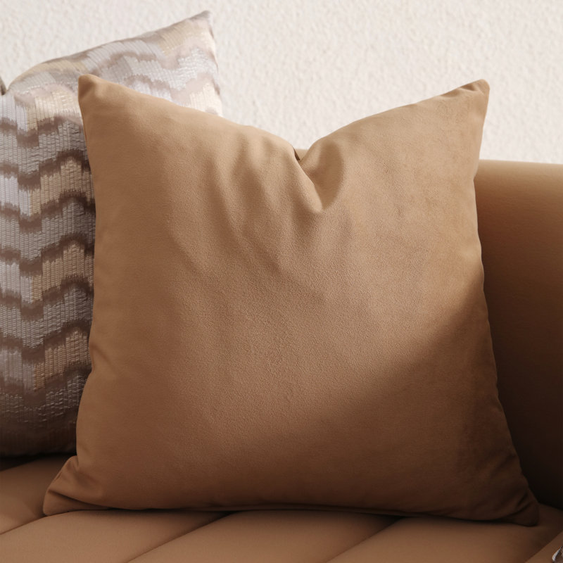 Ariana 83'' Velvet Round Arm Loveseat, Caramel, 31" H x 83" W x 35" D
