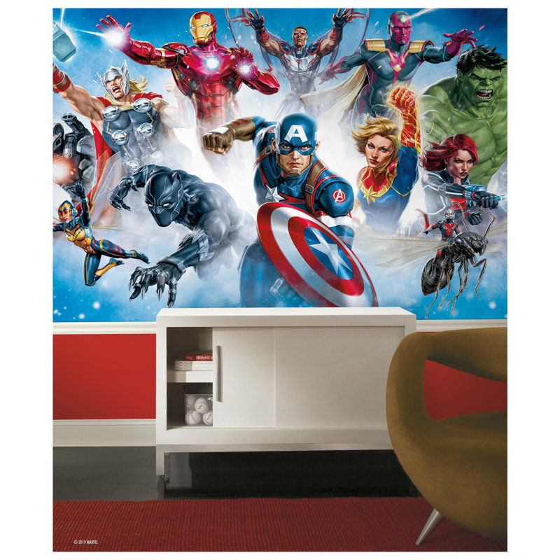 Marvel Avengers Vinyl Peel and Stick Wall Mural Set