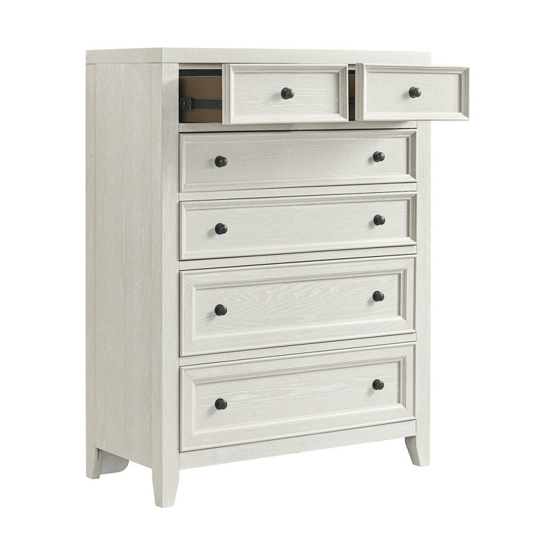 Commode 6 tiroirs Gypse, Blanc