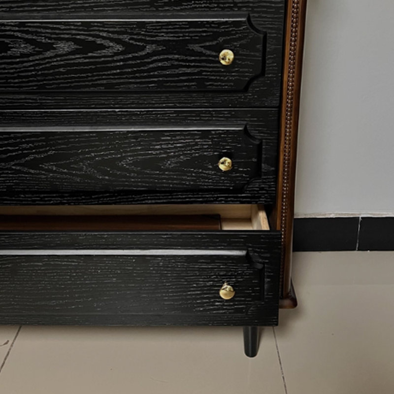 Armoire à 4 tiroirs avec rangement décoratif, 39.37" H x 35.43" W x 15.74" D
