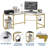 Violetrose L-Shaped Metal Base Computer Desk-15723199