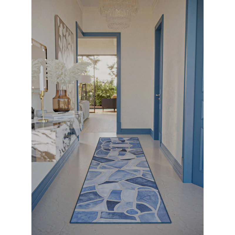 Chenille Abstract Indoor Rug, Runner 2'9" x 8'