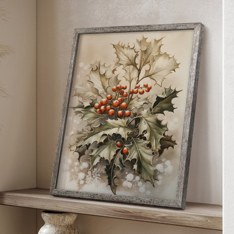 «Christmas Holiday Art DCCIV», reproduction d'art encadrée - bois massif, H 30 po x l 24 po