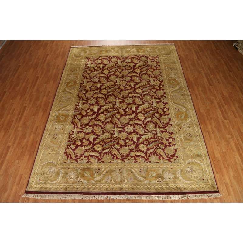Tapis grand teinture végétale Agra fait à la main 10 x 14