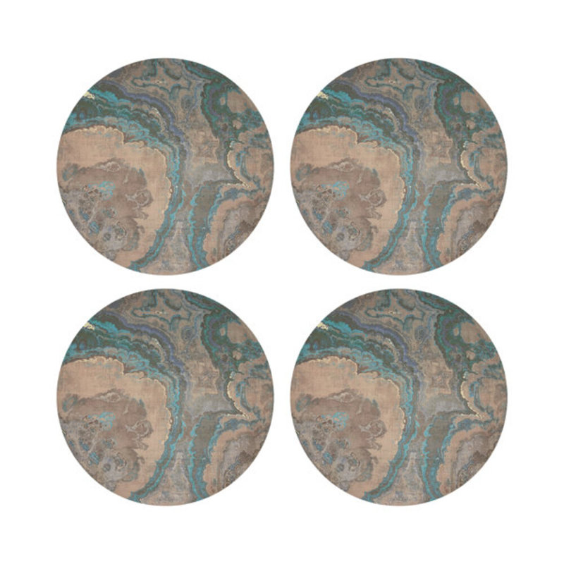 Agate Sodlaite Pebble 16" Vinyl Placemat, Clay