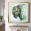 Buffalo on Blue - Cadre photo, reproduction d'art sur papier-426885806-426885801